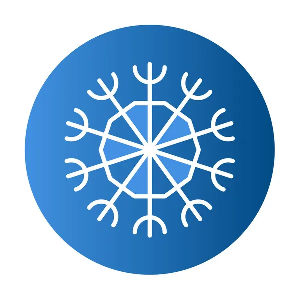 Copo Nieve Icono Plano Signo Copo Nieve Azul Para Símbolo — Vector de stock