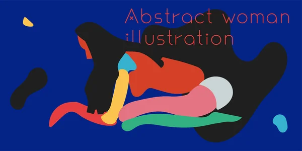 Abstraktní Kresba Ženy Nahé Surrealistické Tělo Ilustrace Avantgardní Abstraktní Ženské — Stockový vektor
