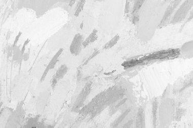 Gri grunge arka planı. Gerçek sanatsal dokuya sahip tek renkli afiş şablonu. Soyut fırça darbesi dokusu. Gri, elle boyanmış arka plan. Sanat eserleri eski moda duvar kağıtlarını kapatır.