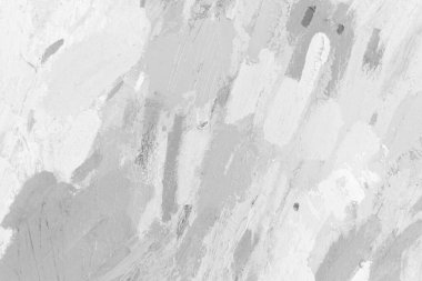 Gri grunge arka planı. Gerçek sanatsal dokuya sahip tek renkli afiş şablonu. Soyut fırça darbesi dokusu. Gri, elle boyanmış arka plan. Sanat eserleri eski moda duvar kağıtlarını kapatır.