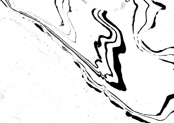 抽象的な液体黒塗装質感 旗の背景に波と波形の表面 化粧品包装のための大理石のテクスチャを描くとローファイモノクロ大理石の背景 創造的なラベルデザイン — ストック写真