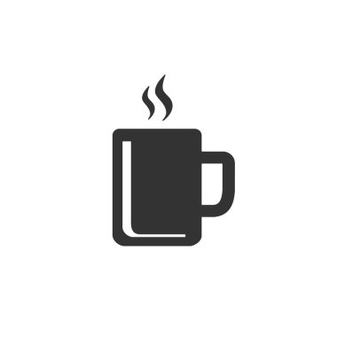 Çay fincanı basit bir ikon. Düz olarak vektör illüstrasyonu