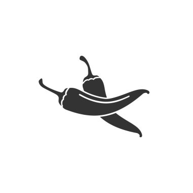 Acı biber ikonu. Vektör illüstrasyonu