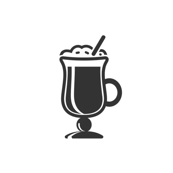 Coffee latte vector icon in flat — Wektor stockowy