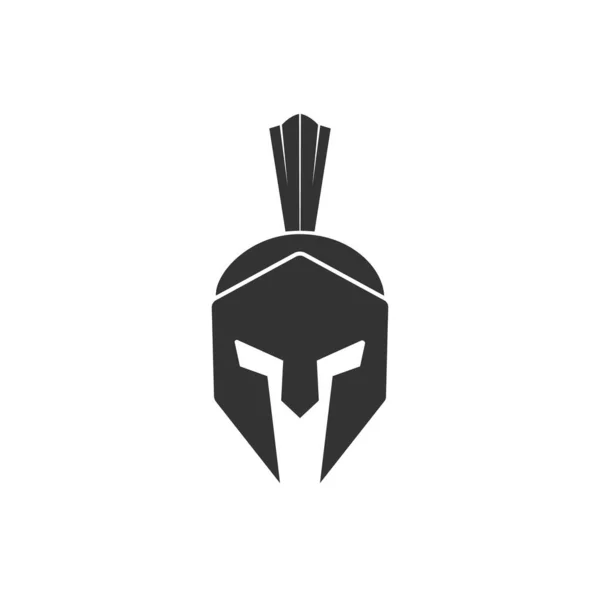 Spartan helmet silhouette. Helmet icon. Black helmet. Helmet vector logo — Stock Vector