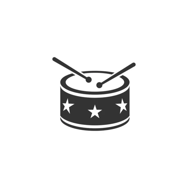 Bubnová ikona v plochém stylu. Vektorová ilustrace — Stockový vektor
