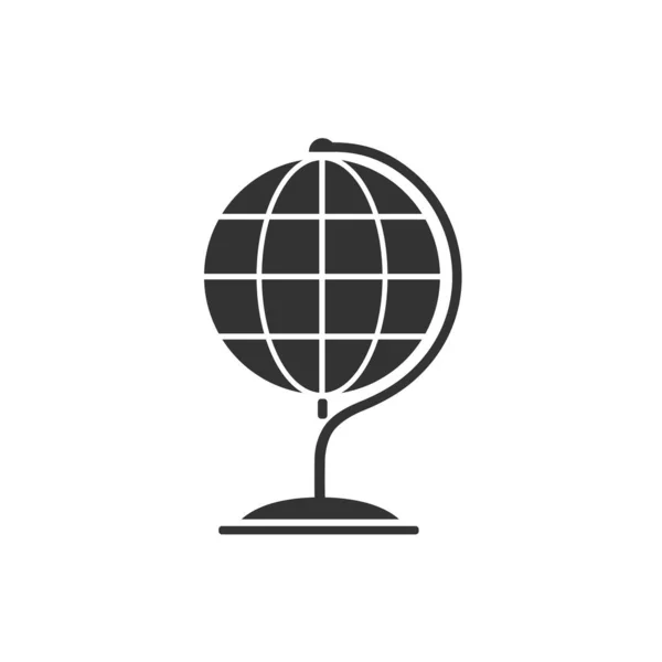 School Globe Icon Modern Flat Vector Illustration — Stock Vector