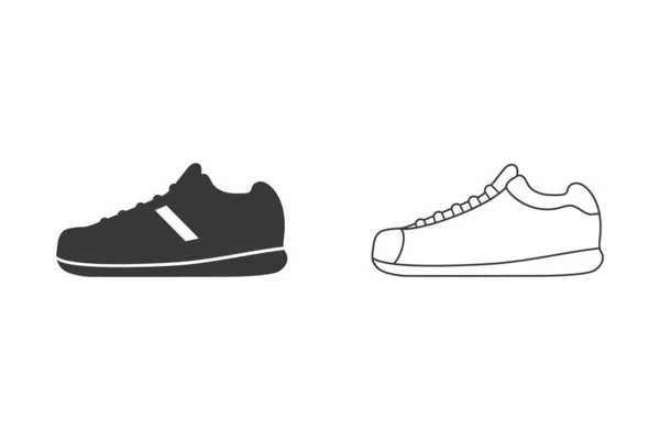 Shoes Icon Set Modern Flat Style Sign Vector Illustration — ストックベクタ