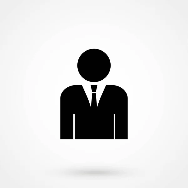 Businessman Icon Flat Design Isolated Background — Stock vektor