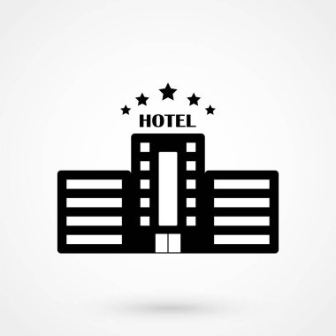Arka planda izole edilmiş otel simgesi