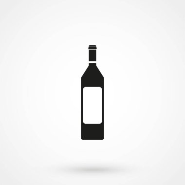 Beyaz arka planda şarap simgesi Vektör Çizimi.