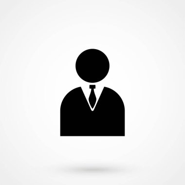 Kullanıcı Simgesi - Arkaplanda izole edilmiş vektör düz tasarımı