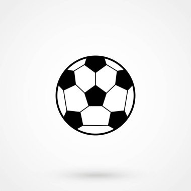 Futbol topu simgesini veya işareti, vektör çizim