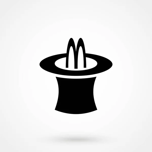 Tour Magie Lapin Chapeau Noir Cylindre — Image vectorielle