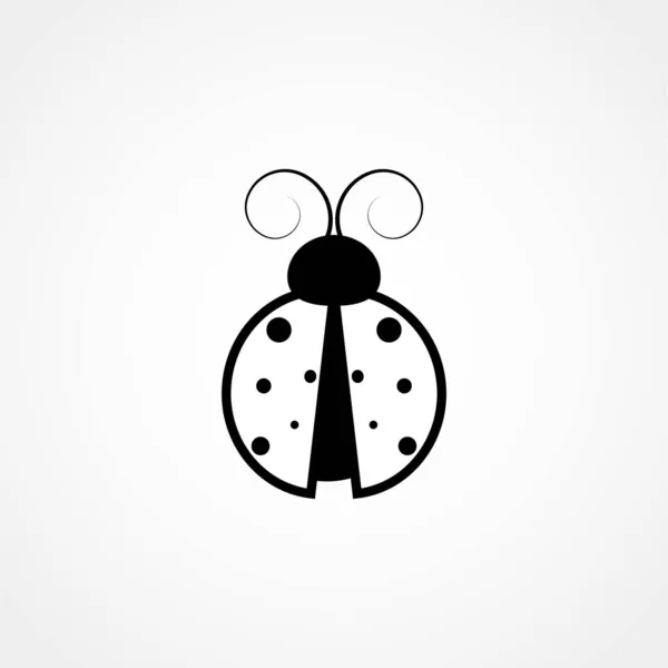 Ícone Joaninha Ladybug Sign Flat Design Isolado Fundo — Vetor de Stock