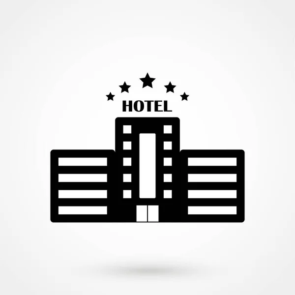 Hotel Symbol Isoliert Auf Dem Hintergrund Flaches Design Isoliert Auf — Stockvektor