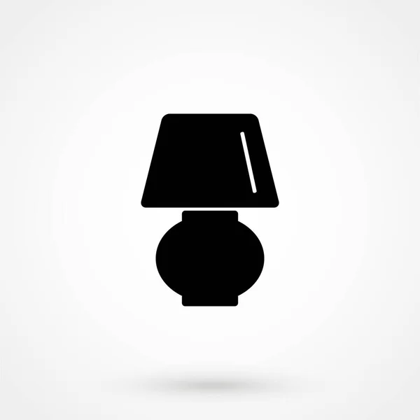 Значок Лампи Ізольовано Фоні Плоского Дизайну — стоковий вектор
