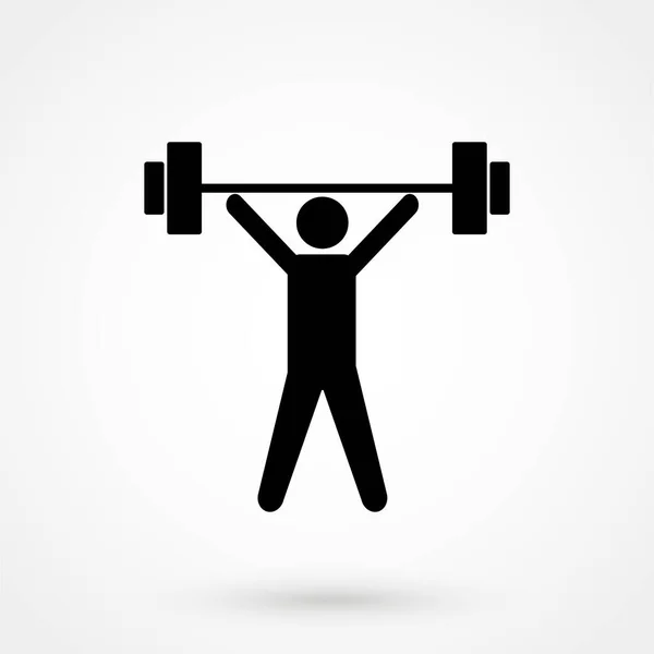 Weightlifter Icon Vector Illustration White Background — 图库矢量图片