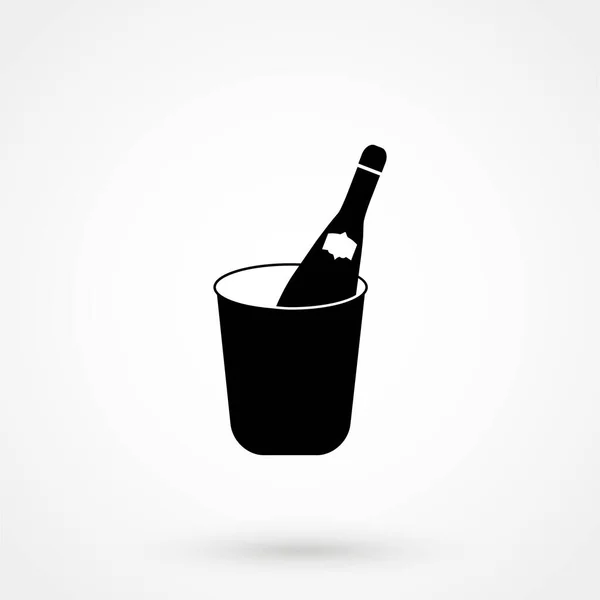 Icono Champagne Vector Ilustración Sobre Fondo Blanco — Archivo Imágenes Vectoriales