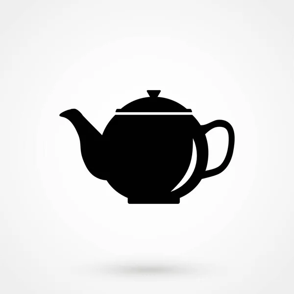 Teapot Vector Icon Flat Design Isolated Background — Stock Vector