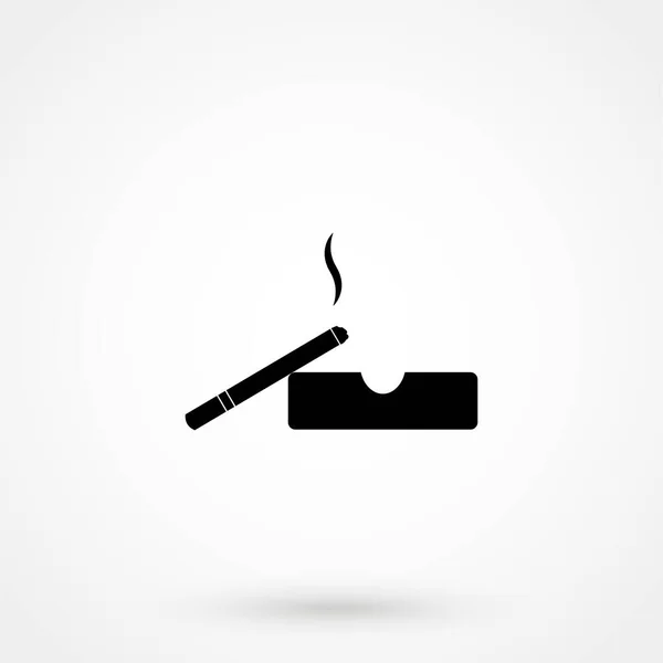 Icono Cigarrillo Fondo Blanco Diseño Plano Aislado — Vector de stock