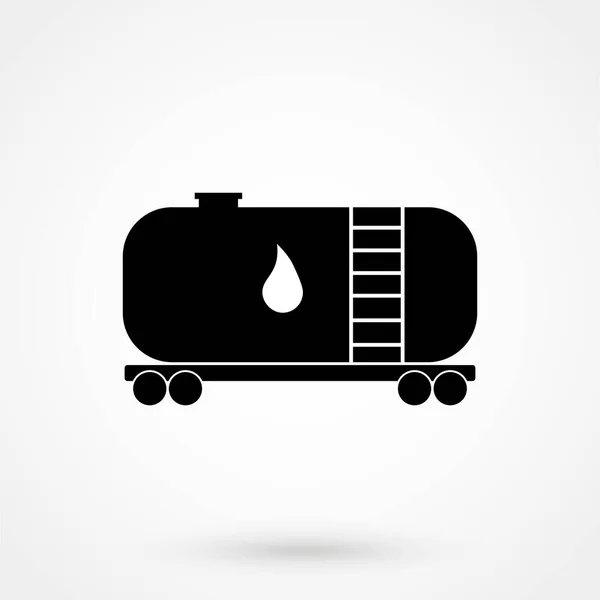 Icono Del Tanque Petróleo Del Ferrocarril Transporte Gasolina — Vector de stock