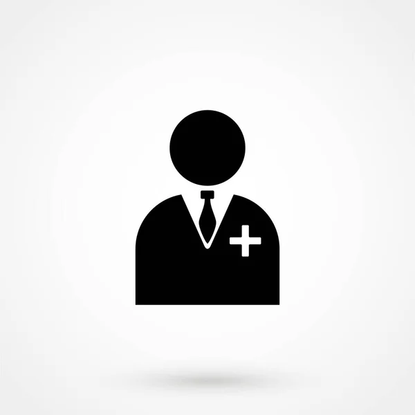 Doctor Icono Diseño Plano Aislado Sobre Fondo — Vector de stock