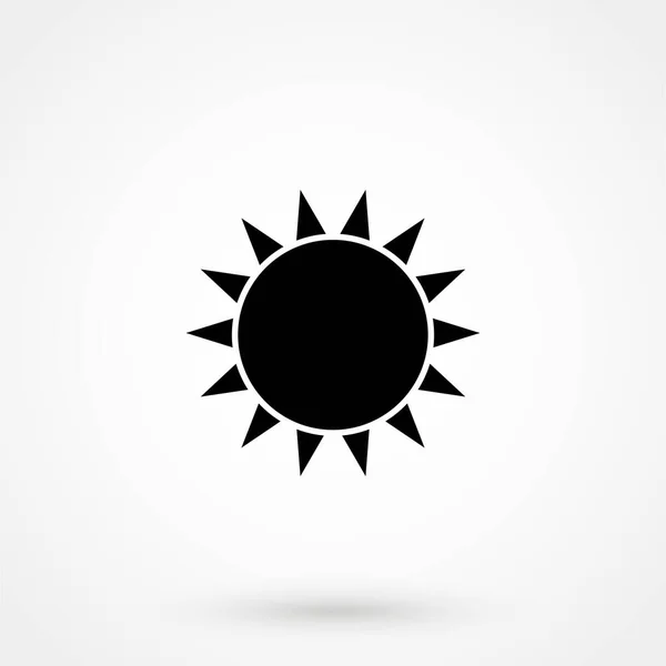 Icône Soleil Vectorielle Design Plat Isolé Sur Fond — Image vectorielle