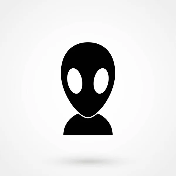 Alien Icon Flat Design Isolated Background — Stock Vector