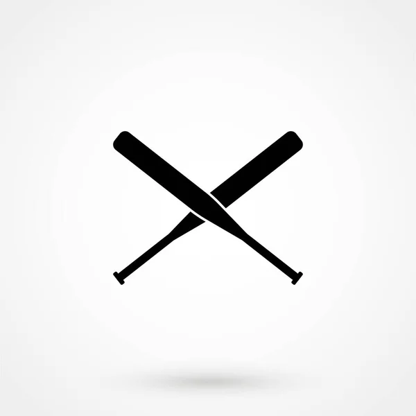 Baseball Crossed Netopýři Plochý Design Izolované Pozadí — Stockový vektor