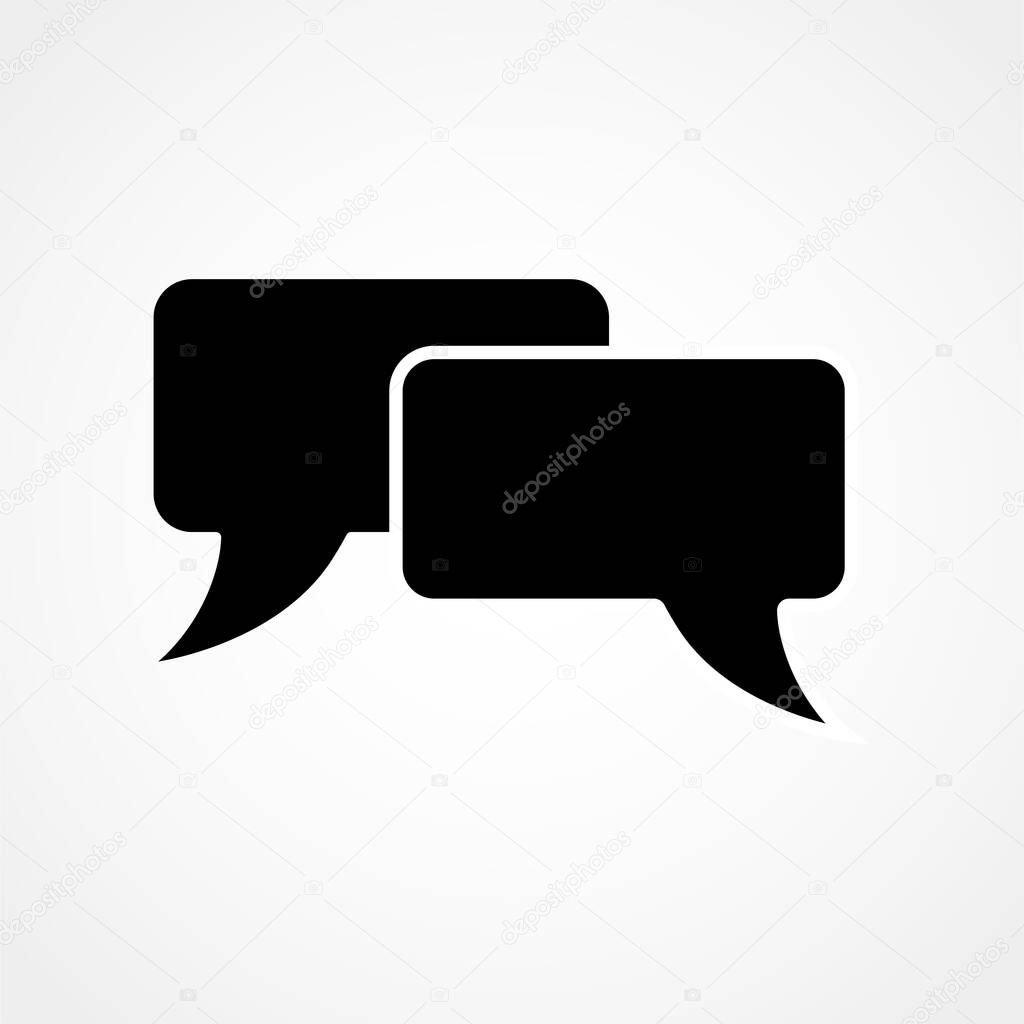 Chat Icon in trendy flat style isolated on grey background. Speech bubble symbol for your web site design, logo, app, UI. Vector illustration, EPS10.