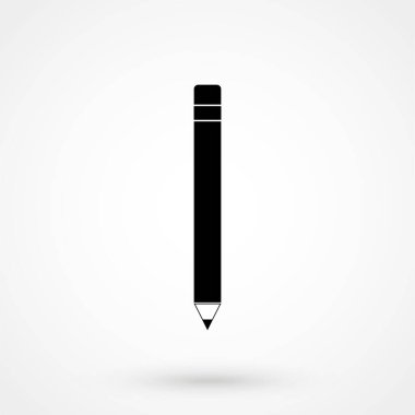 Kalem - vektör simge siyah beyaz bir arka plan.