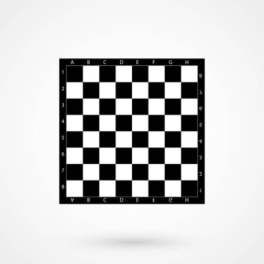 Vektörsüz kalıp siyah beyaz satranç tahtasını simüle eder.