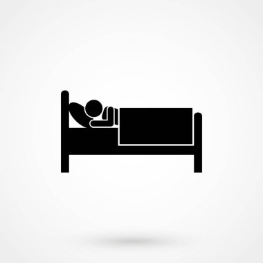 Hotel Icon beyaz arka plan üzerinde. Vektör çizim.