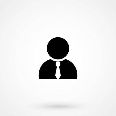 Beyaz arka plan üzerinde avatar simge. Vektör çizim.