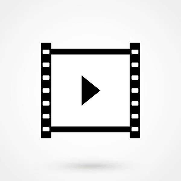 Εικονίδιο Vector Video Player Επίπεδη Διανυσματική Απεικόνιση Μαύρο Eps — Διανυσματικό Αρχείο