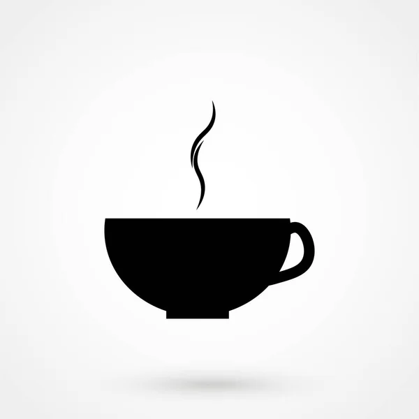 コーヒーカップアイコンフラットスタイル カップベクトル マグカップアイコン — ストックベクタ