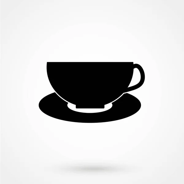 Koffiecup Icoon Flat Style Beker Vector Geïsoleerde Mok Ikoon — Stockvector