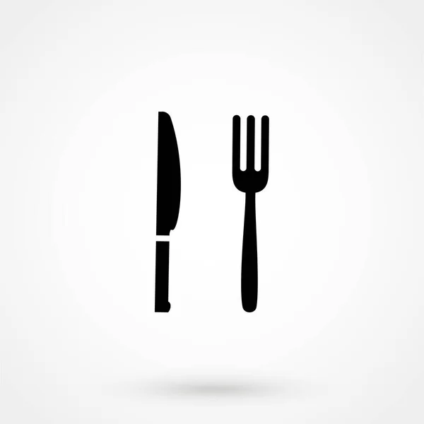 Fork Spoon Icon White Background Vector Illustration — Stockvektor