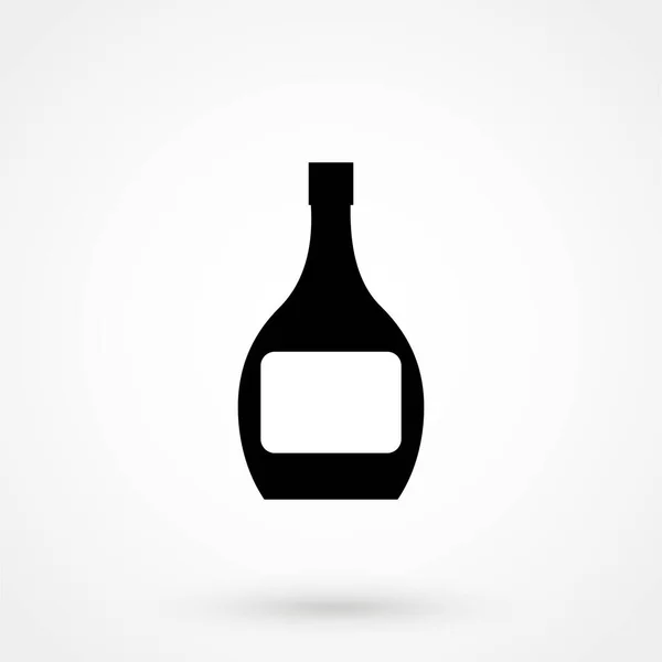 Bottle Rum Icon White Background Vector Illustration — Stockvektor