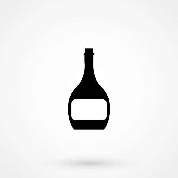Egy Üveg Rum Ikon Fehér Háttérrel Vektorillusztráció — Stock Vector