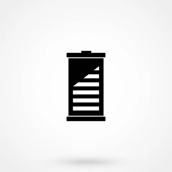 Icono Batería Sobre Fondo Blanco Ilustración Vectorial — Vector de stock