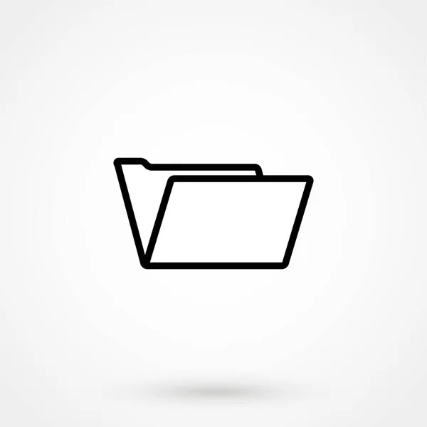Ikona Folderu Białym Tle Ilustracja Wektora — Wektor stockowy