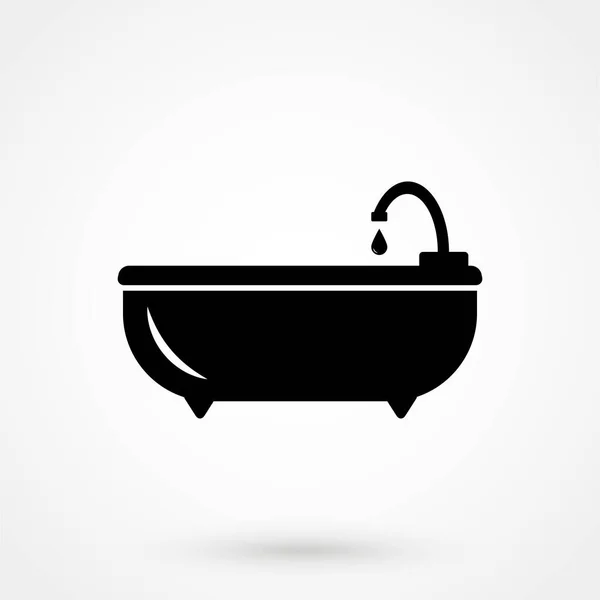 Icono Baño Sobre Fondo Blanco Ilustración Vectorial — Archivo Imágenes Vectoriales