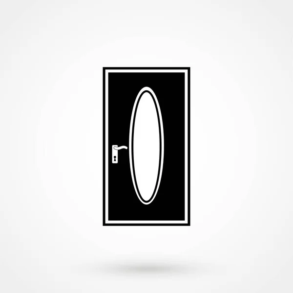 Door Icon White Background Vector Illustration — Stock Vector