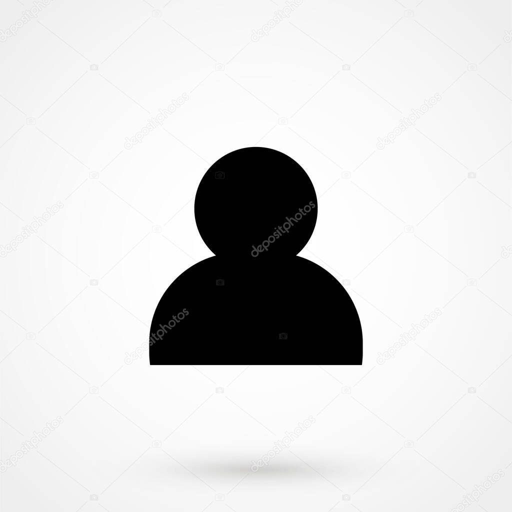avatar Icon on white background. Vector illustration.