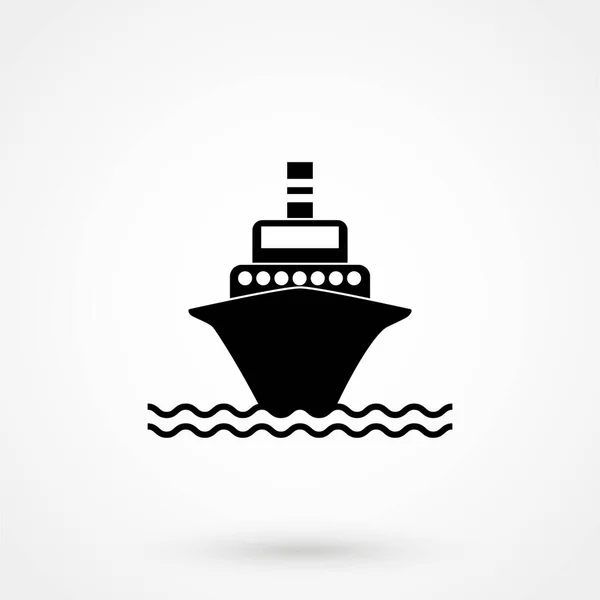 Εικονίδιο Πλοίου Εικονογράφηση Διανύσματος Στο Λευκό Φόντο — Διανυσματικό Αρχείο