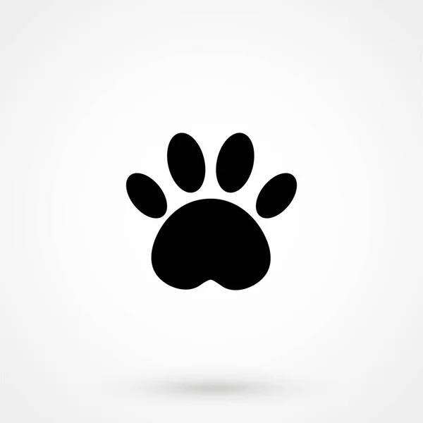 Katze Pfote Symbol Auf Weißem Hintergrund Vektorillustration — Stockvektor
