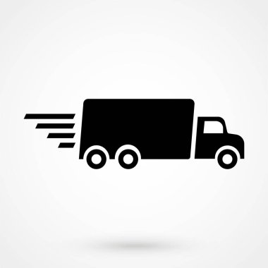 Uygulamalar ve web siteleri için hızlı nakliye kamyonu simgesi