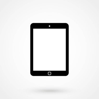 Tablet ipad tarzı düz simgesi. Boş ekran tablet bilgisayar. Vektör çizim. Eps10.